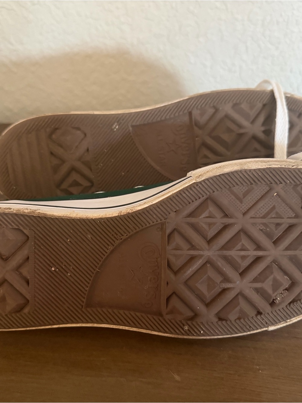 Converse Green High Top Canvas Sneakers with White Accents - Picture 7 of 12
